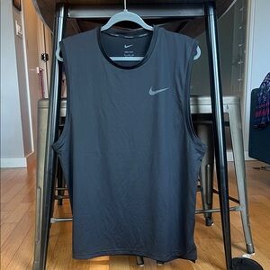 Nike Men's Sleeveless Black Dri-Fit Sleeveless Shirt